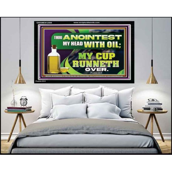 MY CUP RUNNETH OVER  Unique Power Bible Acrylic Frame  GWAMEN12588  