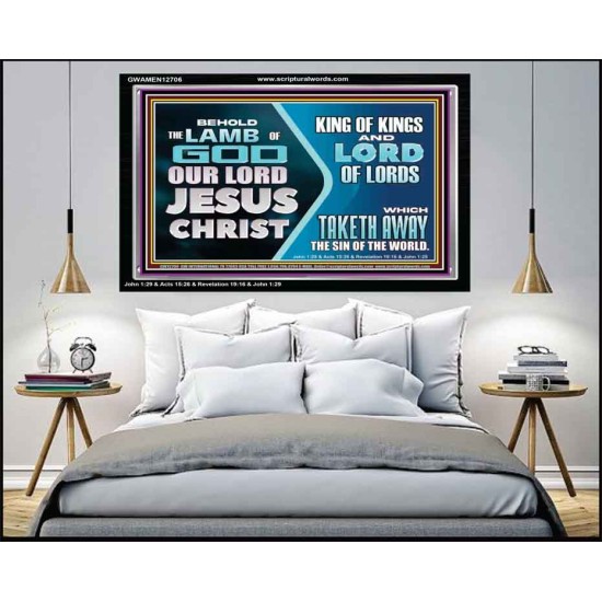 THE LAMB OF GOD OUR LORD JESUS CHRIST  Acrylic Frame Scripture   GWAMEN12706  