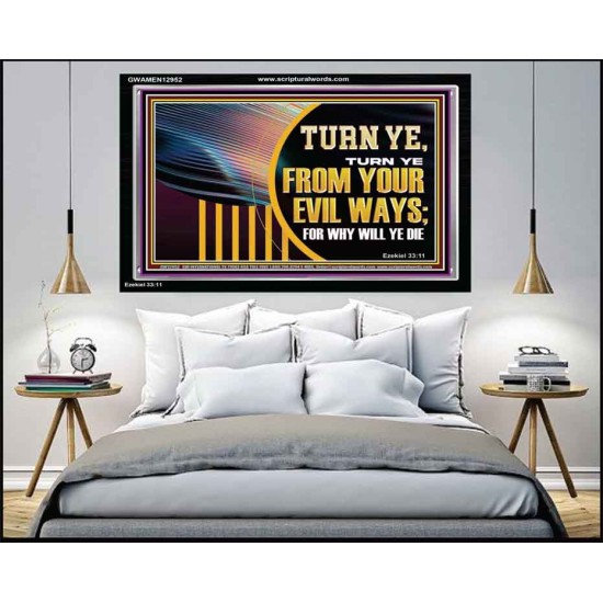 TURN FROM YOUR EVIL WAYS  Religious Wall Art   GWAMEN12952  