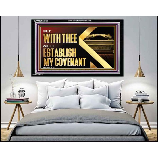 WITH THEE WILL I ESTABLISH MY COVENANT  Bible Verse Wall Art  GWAMEN12953  