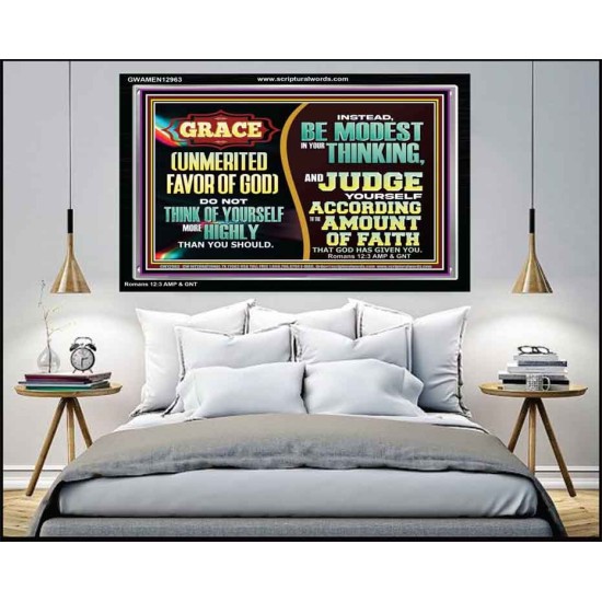 GRACE UNMERITED FAVOR OF GOD  Bible Scriptures on Love Acrylic Frame  GWAMEN12963  