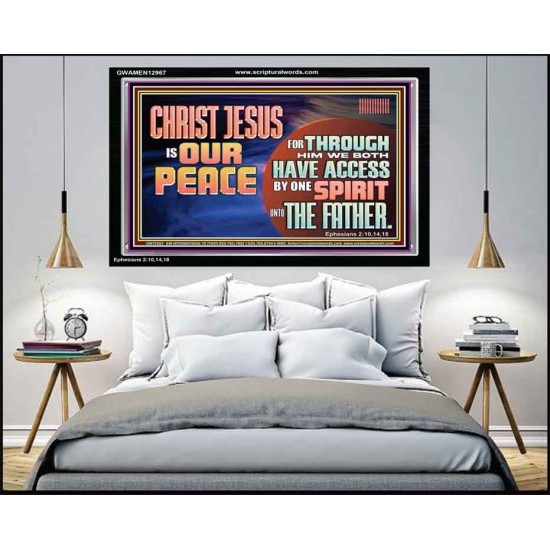CHRIST JESUS IS OUR PEACE  Christian Paintings Acrylic Frame  GWAMEN12967  