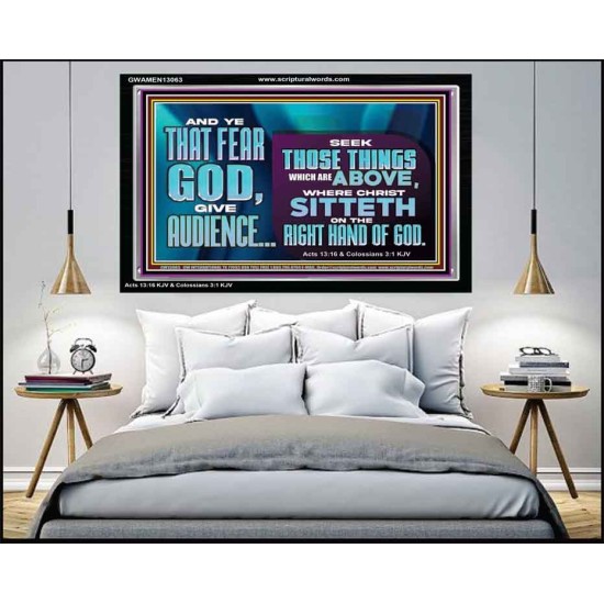 THE RIGHT HAND OF GOD  Church Office Acrylic Frame  GWAMEN13063  