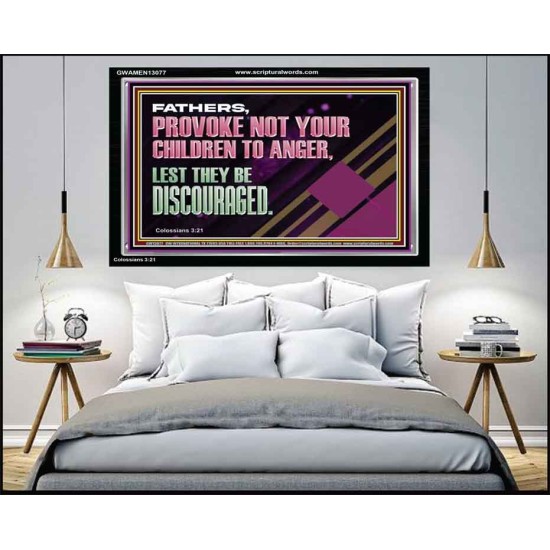 FATHER PROVOKE NOT YOUR CHILDREN TO ANGER  Unique Power Bible Acrylic Frame  GWAMEN13077  