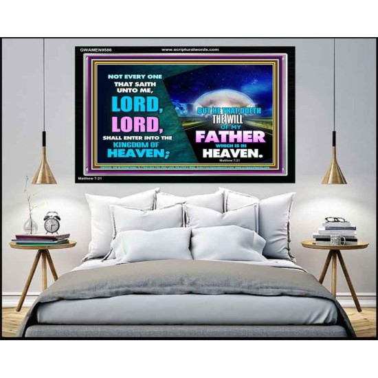 DOING THE WILL OF GOD ONE OF THE KEY TO KINGDOM OF HEAVEN  Righteous Living Christian Acrylic Frame  GWAMEN9586  