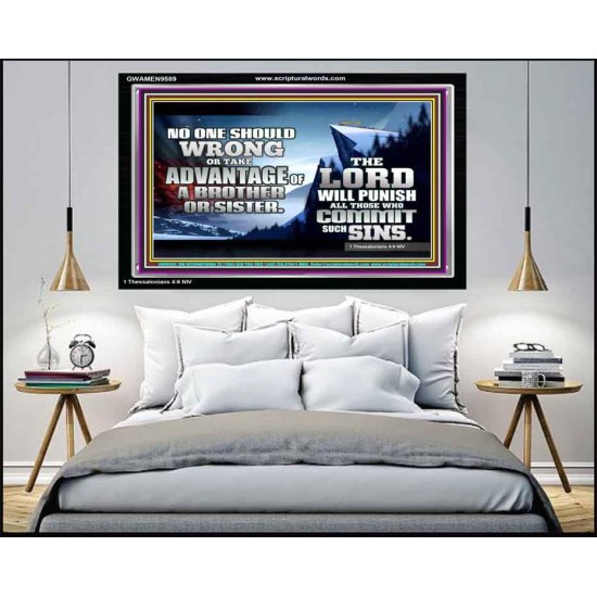 DO NOT TAKE ADVANTAGE OF YOUR BRETHREN  Children Room Acrylic Frame  GWAMEN9589  