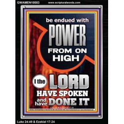 POWER FROM ON HIGH - HOLY GHOST FIRE  Righteous Living Christian Picture  GWAMEN10003  "25x33"