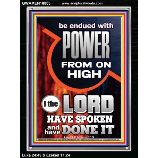 POWER FROM ON HIGH - HOLY GHOST FIRE  Righteous Living Christian Picture  GWAMEN10003  