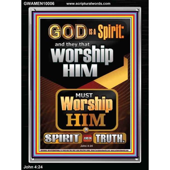 WORSHIP HIM IN SPIRIT AND TRUTH  Children Room Portrait  GWAMEN10006  