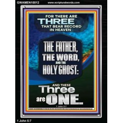 THE THREE THAT BEAR RECORD IN HEAVEN  Righteous Living Christian Portrait  GWAMEN10012  