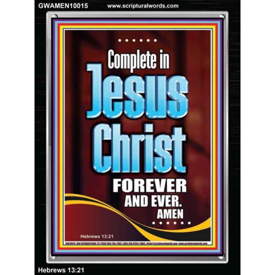 COMPLETE IN JESUS CHRIST FOREVER  Children Room Portrait  GWAMEN10015  