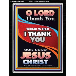 THANK YOU OUR LORD JESUS CHRIST  Sanctuary Wall Portrait  GWAMEN10016  "25x33"