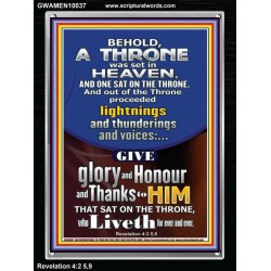 LIGHTNINGS AND THUNDERINGS AND VOICES  Scripture Art Portrait  GWAMEN10037  "25x33"