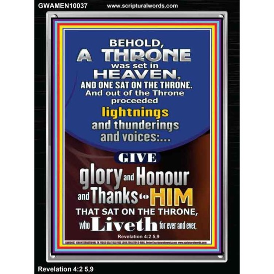 LIGHTNINGS AND THUNDERINGS AND VOICES  Scripture Art Portrait  GWAMEN10037  