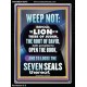 WEEP NOT THE LION OF THE TRIBE OF JUDAH HAS PREVAILED  Large Portrait  GWAMEN10040  