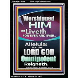 WORSHIPPED HIM THAT LIVETH FOREVER   Contemporary Wall Portrait  GWAMEN10044  "25x33"