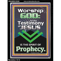 TESTIMONY OF JESUS IS THE SPIRIT OF PROPHECY  Kitchen Wall Décor  GWAMEN10046  "25x33"