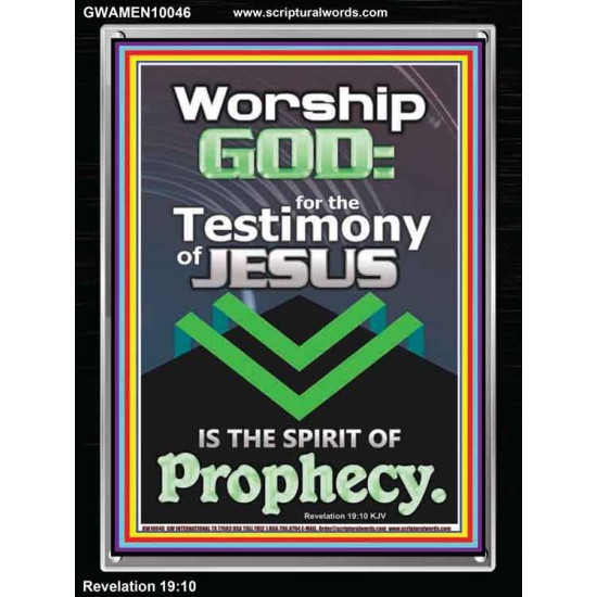 TESTIMONY OF JESUS IS THE SPIRIT OF PROPHECY  Kitchen Wall Décor  GWAMEN10046  