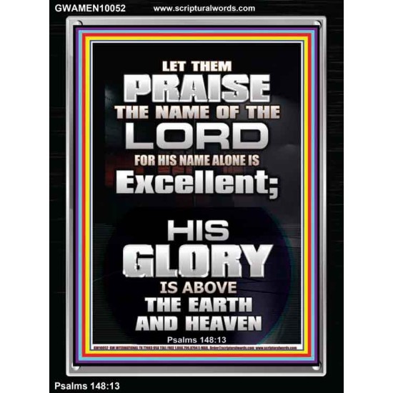 LET THEM PRAISE THE NAME OF THE LORD  Bathroom Wall Art Picture  GWAMEN10052  
