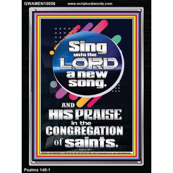 SING UNTO THE LORD A NEW SONG  Biblical Art & Décor Picture  GWAMEN10056  