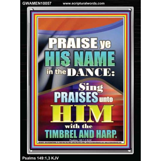 PRAISE HIM IN DANCE, TIMBREL AND HARP  Modern Art Picture  GWAMEN10057  