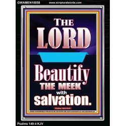 THE MEEK IS BEAUTIFY WITH SALVATION  Scriptural Prints  GWAMEN10058  "25x33"