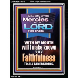 SING OF THE MERCY OF THE LORD  Décor Art Work  GWAMEN10071  "25x33"