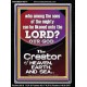 O LORD OUR GOD CREATOR OF HEAVEN, EARTH AND SEA  Custom Wall Art Print  GWAMEN10074  