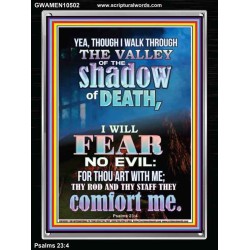 WALK THROUGH THE VALLEY OF THE SHADOW OF DEATH  Scripture Art  GWAMEN10502  "25x33"