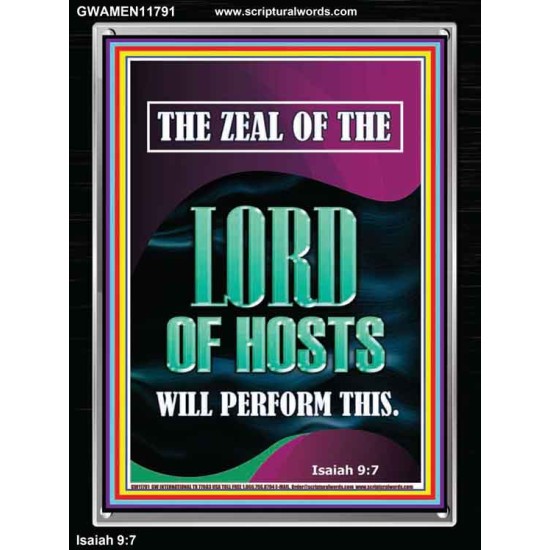 THE ZEAL OF THE LORD OF HOSTS WILL PERFORM THIS  Contemporary Christian Wall Art  GWAMEN11791  