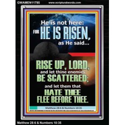 CHRIST JESUS IS RISEN LET THINE ENEMIES BE SCATTERED  Christian Wall Art  GWAMEN11795  "25x33"
