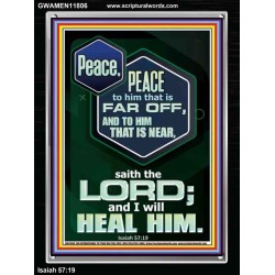 PEACE PEACE TO HIM THAT IS FAR OFF AND NEAR  Christian Wall Art  GWAMEN11806  "25x33"