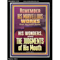 REMEMBER HIS MARVELLOUS WORKS  Scripture Portrait   GWAMEN11810  "25x33"