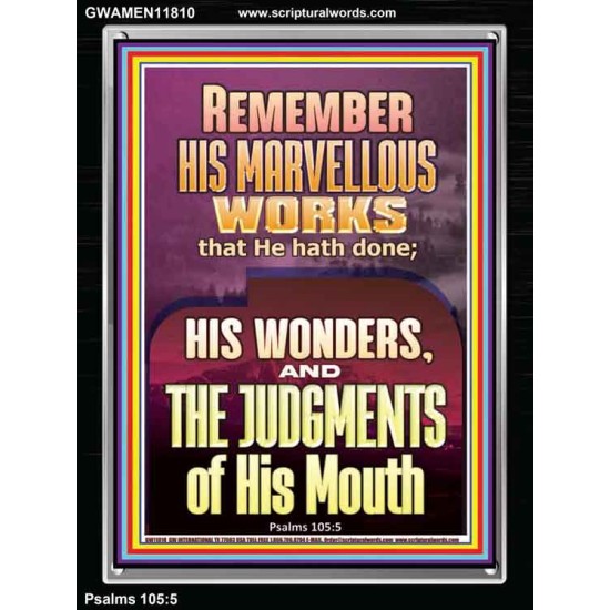 REMEMBER HIS MARVELLOUS WORKS  Scripture Portrait   GWAMEN11810  