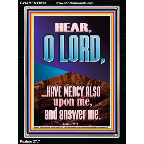BECAUSE OF YOUR GREAT MERCIES PLEASE ANSWER US O LORD  Art & Wall Décor  GWAMEN11813  