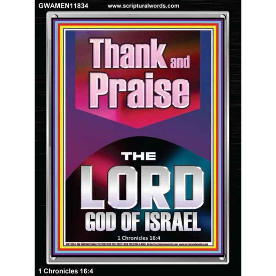 THANK AND PRAISE THE LORD GOD  Custom Christian Wall Art  GWAMEN11834  