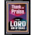 THANK AND PRAISE THE LORD GOD  Custom Christian Wall Art  GWAMEN11834  "25x33"