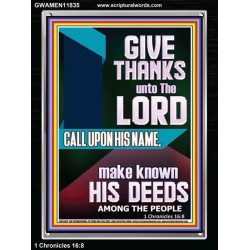 MAKE KNOWN HIS DEEDS AMONG THE PEOPLE  Custom Christian Artwork Portrait  GWAMEN11835  "25x33"