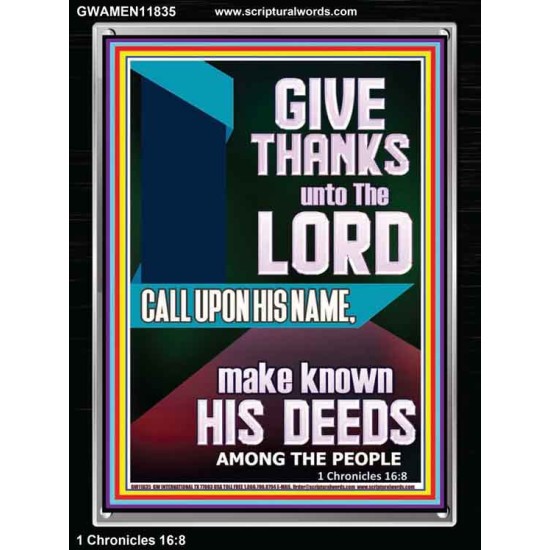 MAKE KNOWN HIS DEEDS AMONG THE PEOPLE  Custom Christian Artwork Portrait  GWAMEN11835  