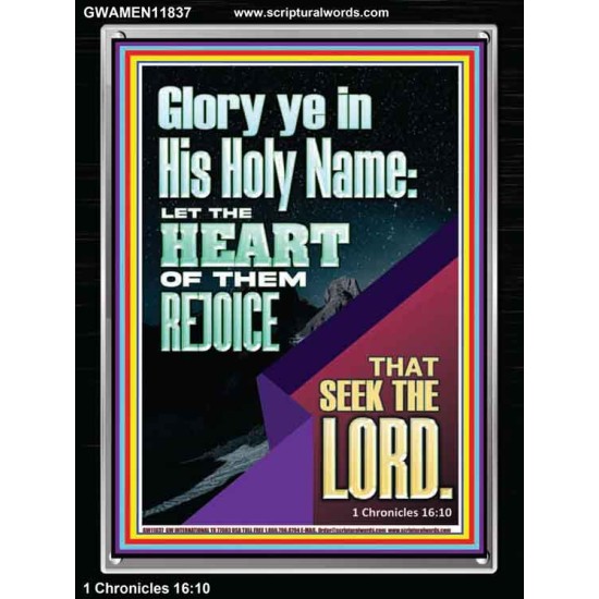 THE HEART OF THEM THAT SEEK THE LORD  Unique Scriptural ArtWork  GWAMEN11837  