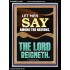 LET MEN SAY AMONG THE NATIONS THE LORD REIGNETH  Custom Inspiration Bible Verse Portrait  GWAMEN11849  "25x33"