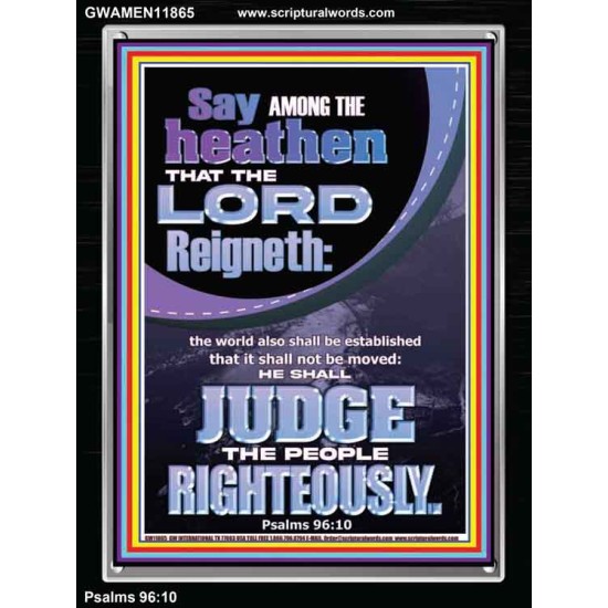 THE LORD IS A RIGHTEOUS JUDGE  Inspirational Bible Verses Portrait  GWAMEN11865  