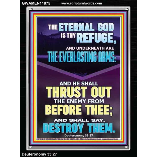 THE EVERLASTING ARMS OF JEHOVAH  Printable Bible Verse to Portrait  GWAMEN11875  