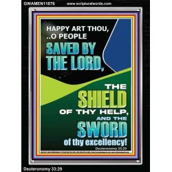 O PEOPLE SAVED BY THE LORD  Printable Bible Verse to Portrait  GWAMEN11876  "25x33"