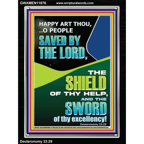 O PEOPLE SAVED BY THE LORD  Printable Bible Verse to Portrait  GWAMEN11876  