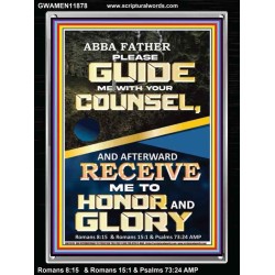ABBA FATHER PLEASE GUIDE US WITH YOUR COUNSEL  Scripture Wall Art  GWAMEN11878  "25x33"
