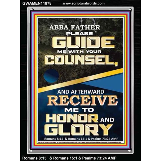 ABBA FATHER PLEASE GUIDE US WITH YOUR COUNSEL  Scripture Wall Art  GWAMEN11878  