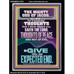 THOUGHTS OF PEACE AND NOT OF EVIL  Scriptural Décor  GWAMEN11974  "25x33"