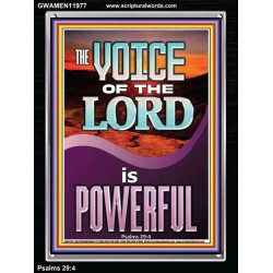 THE VOICE OF THE LORD IS POWERFUL  Scriptures Décor Wall Art  GWAMEN11977  "25x33"