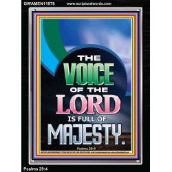THE VOICE OF THE LORD IS FULL OF MAJESTY  Scriptural Décor Portrait  GWAMEN11978  "25x33"